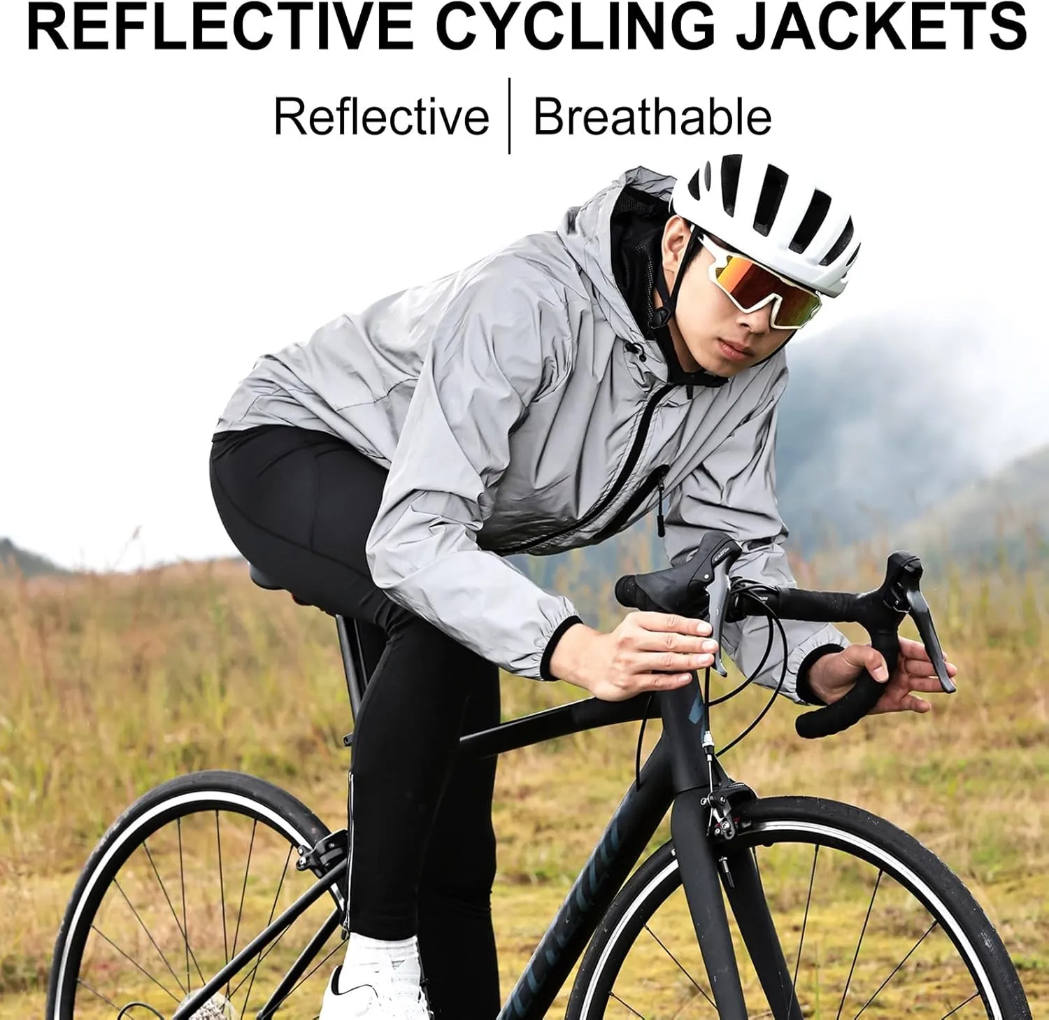 Reflective Jacket Mens Womens Cycling Jackets Running Rain Coats High Visibility Bike Jacket Breathable Windbreaker