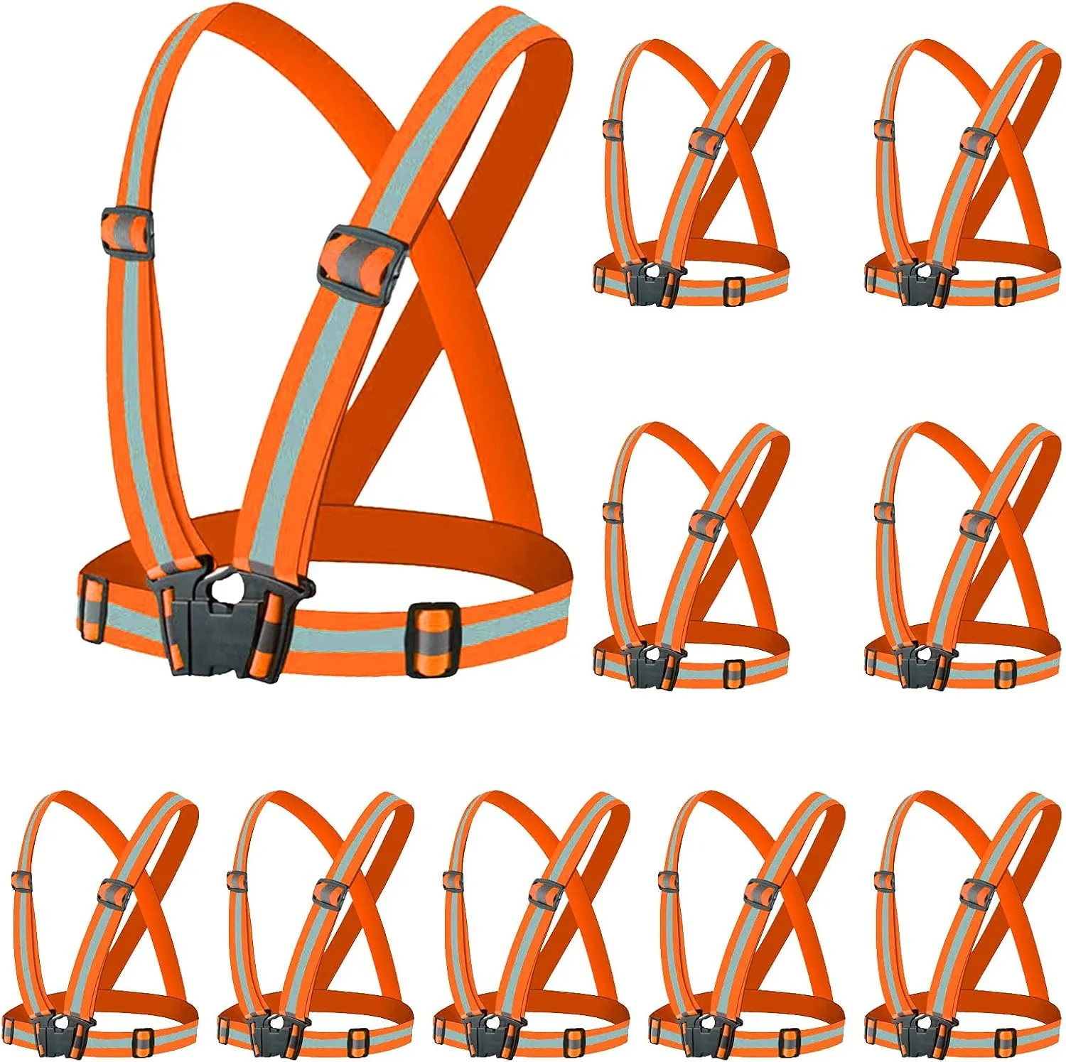 Reflective Vest - Running Vest Reflector, Reflective Running Vest with Safety Straps, High Visibility Reflector