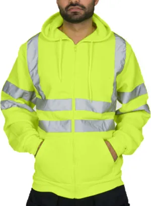 Reflective Work Shirts for Men Safety Sweatshirts Long Sleeve Construction Jackets Mens Hi Vis Hoodies Jacket