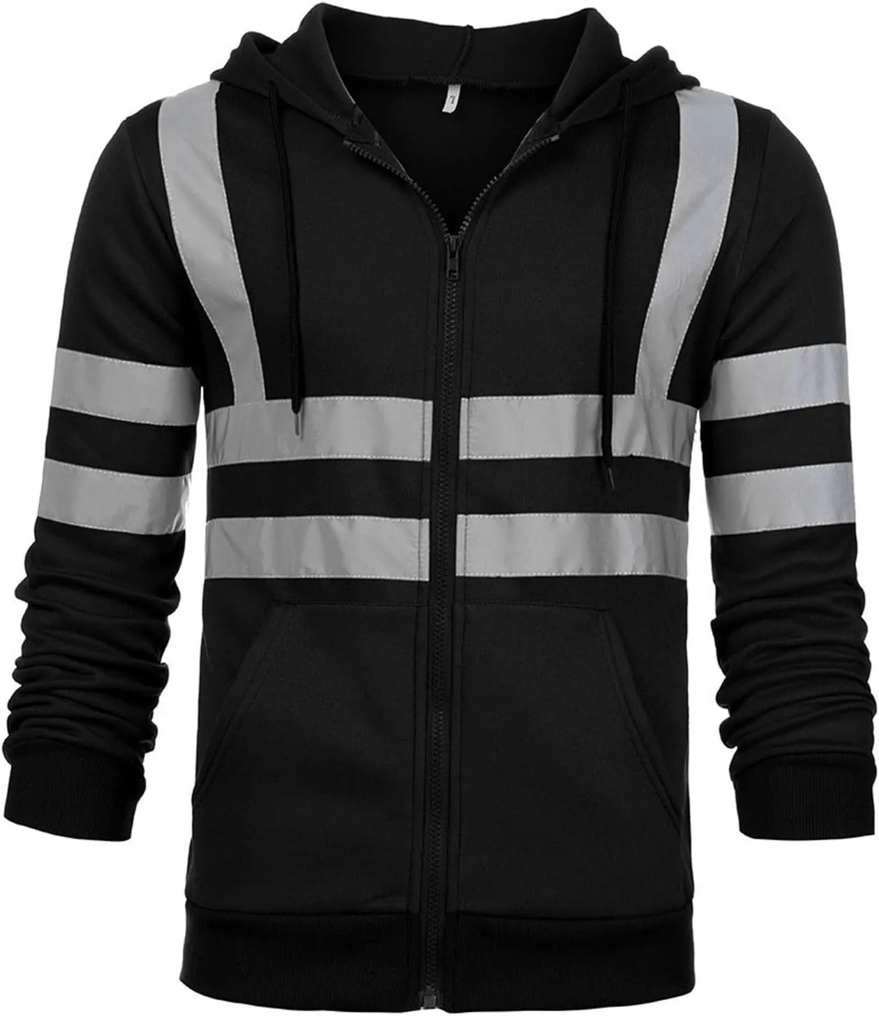 Reflective Work Shirts for Men Safety Sweatshirts Long Sleeve Construction Jackets Mens Hi Vis Hoodies Jacket