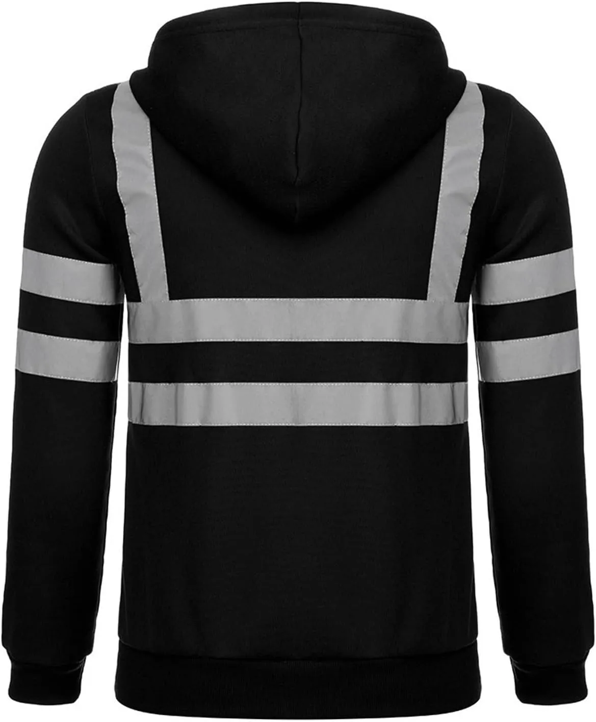 Reflective Work Shirts for Men Safety Sweatshirts Long Sleeve Construction Jackets Mens Hi Vis Hoodies Jacket
