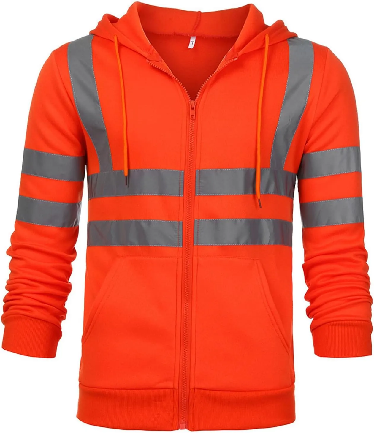 Reflective Work Shirts for Men Safety Sweatshirts Long Sleeve Construction Jackets Mens Hi Vis Hoodies Jacket