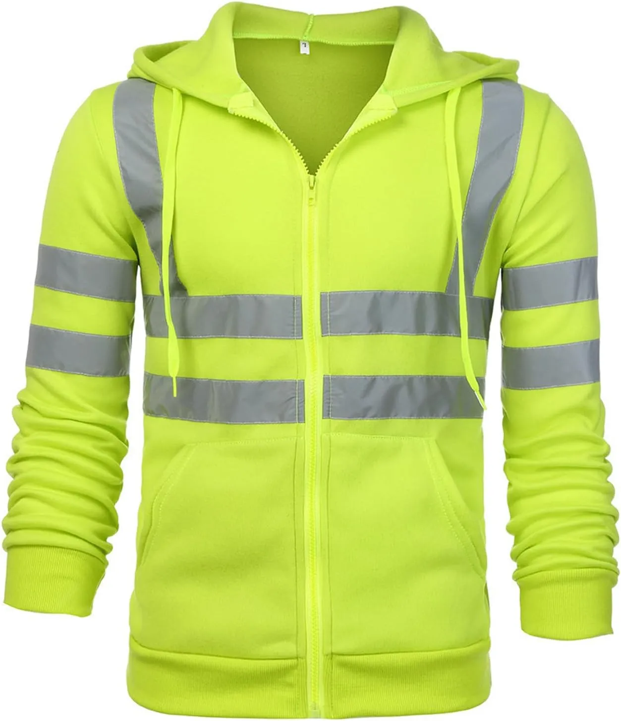 Reflective Work Shirts for Men Safety Sweatshirts Long Sleeve Construction Jackets Mens Hi Vis Hoodies Jacket