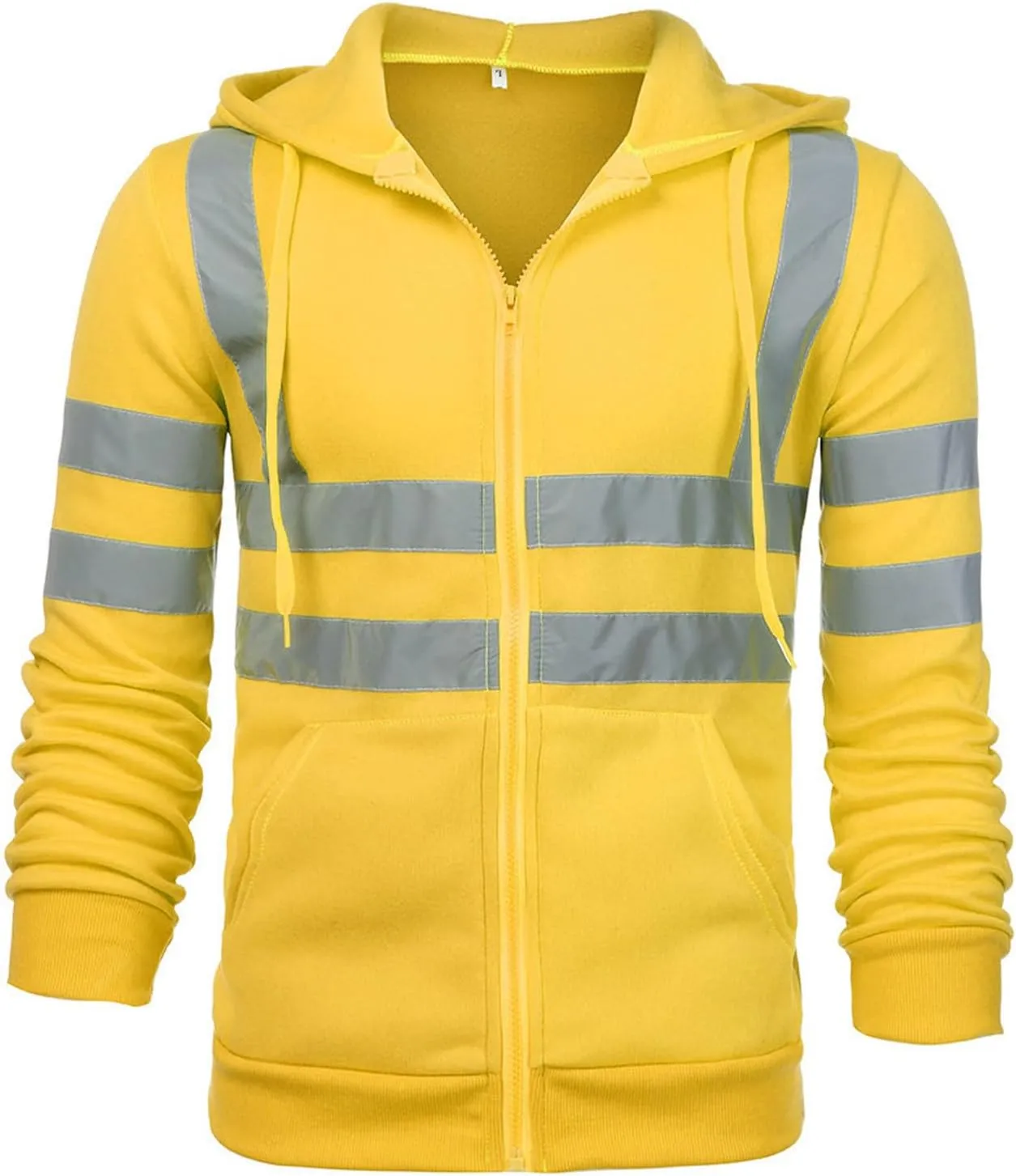 Reflective Work Shirts for Men Safety Sweatshirts Long Sleeve Construction Jackets Mens Hi Vis Hoodies Jacket
