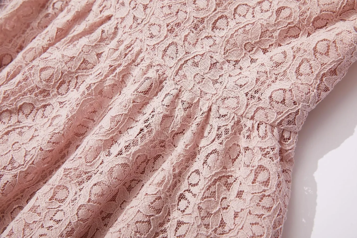 Rysly Toddler Girls Backless Flutter Sleeve Lace Party Dress Elastic Waist Bow Kid Casual Dresses
