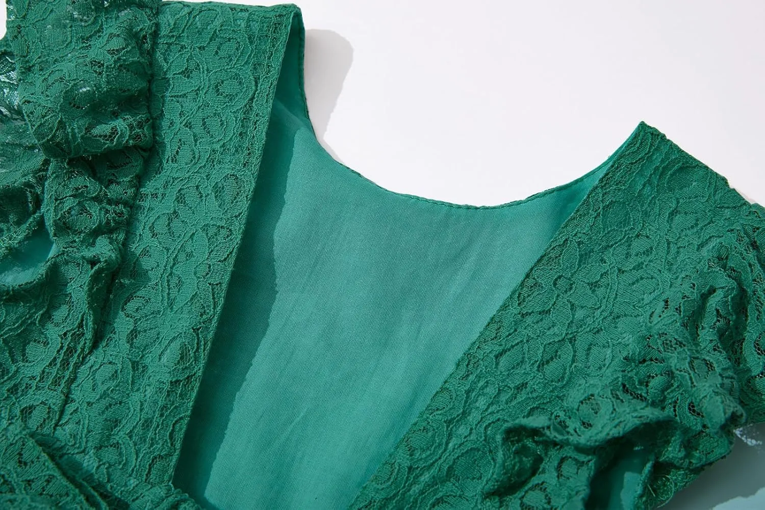 Rysly Toddler Girls Backless Flutter Sleeve Lace Party Dress Elastic Waist Bow Kid Casual Dresses