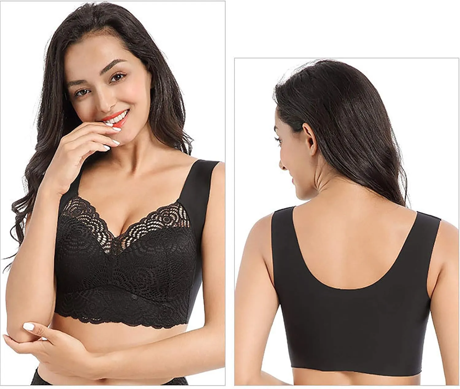 Seamless Sports Bra Wirefree Yoga Bra with Removable Pads for Women - from Small to Plus Size Lingerie