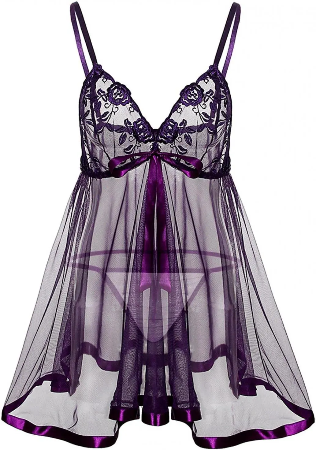 Sexy Fashion Women's Nightdress Seductive Lace Suspender Pajamas 5.00 Items Christmas