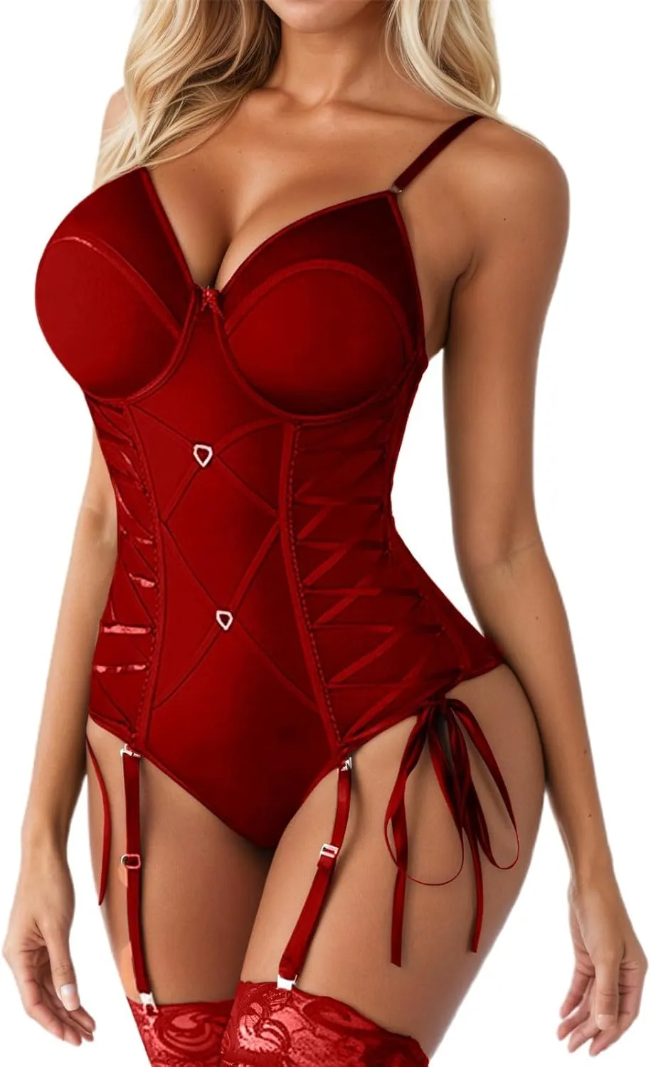 Sexy Lingerie for Women Floral Lace Badydoll Teddy Bodysuit Silk Babydoll Babydoll Teddy Lingerie Set