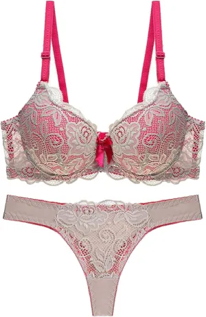 Sexy Lingerie for Women Lace Bra and Panty Set Underwire Bra Lingerie Set Underwear Corset Tops Nightwear