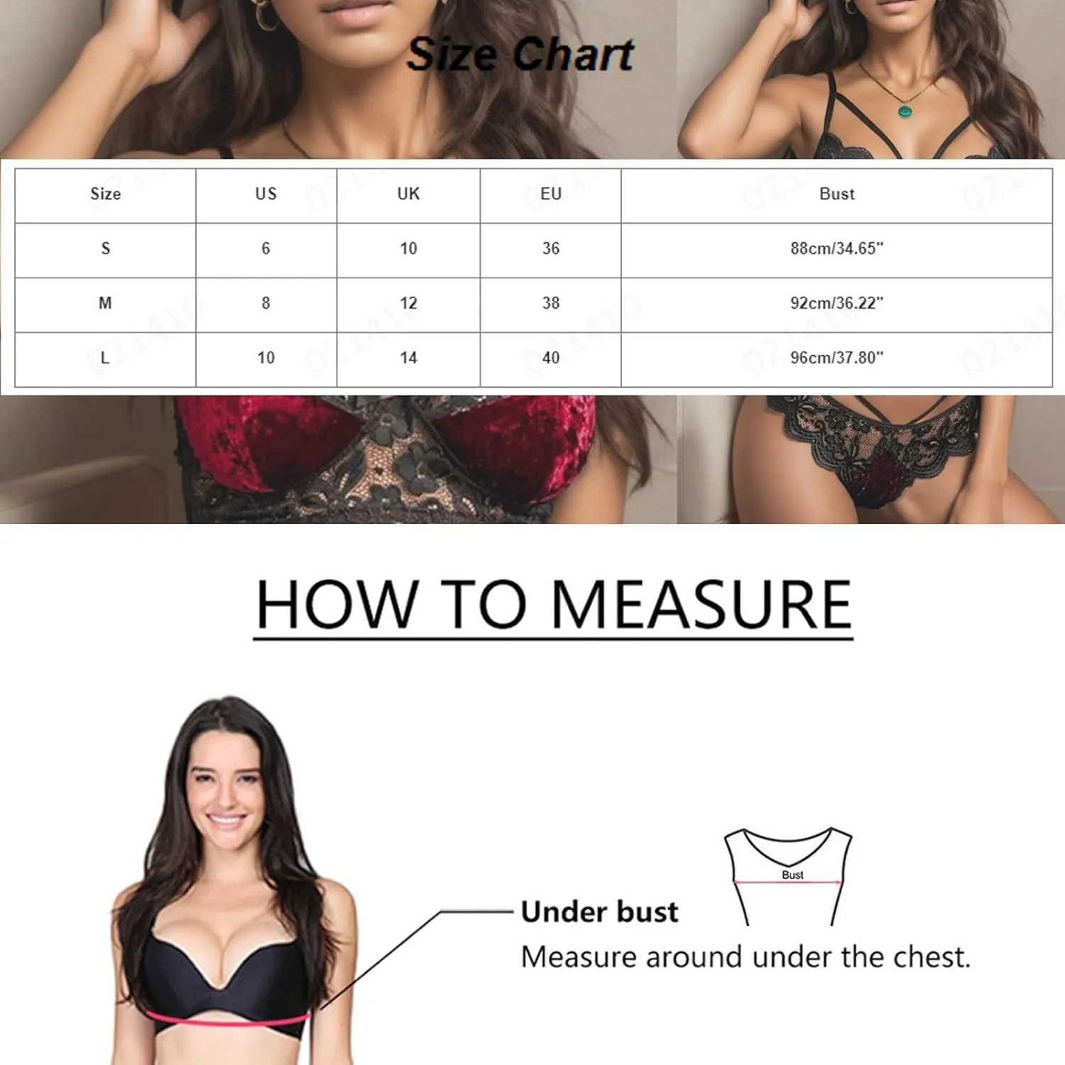 Sexy Lingerie for Women Lace Mesh Matching Bra and Panty Sets Push Up Lace Floral Bralettes 2 Piece Lingerie Set