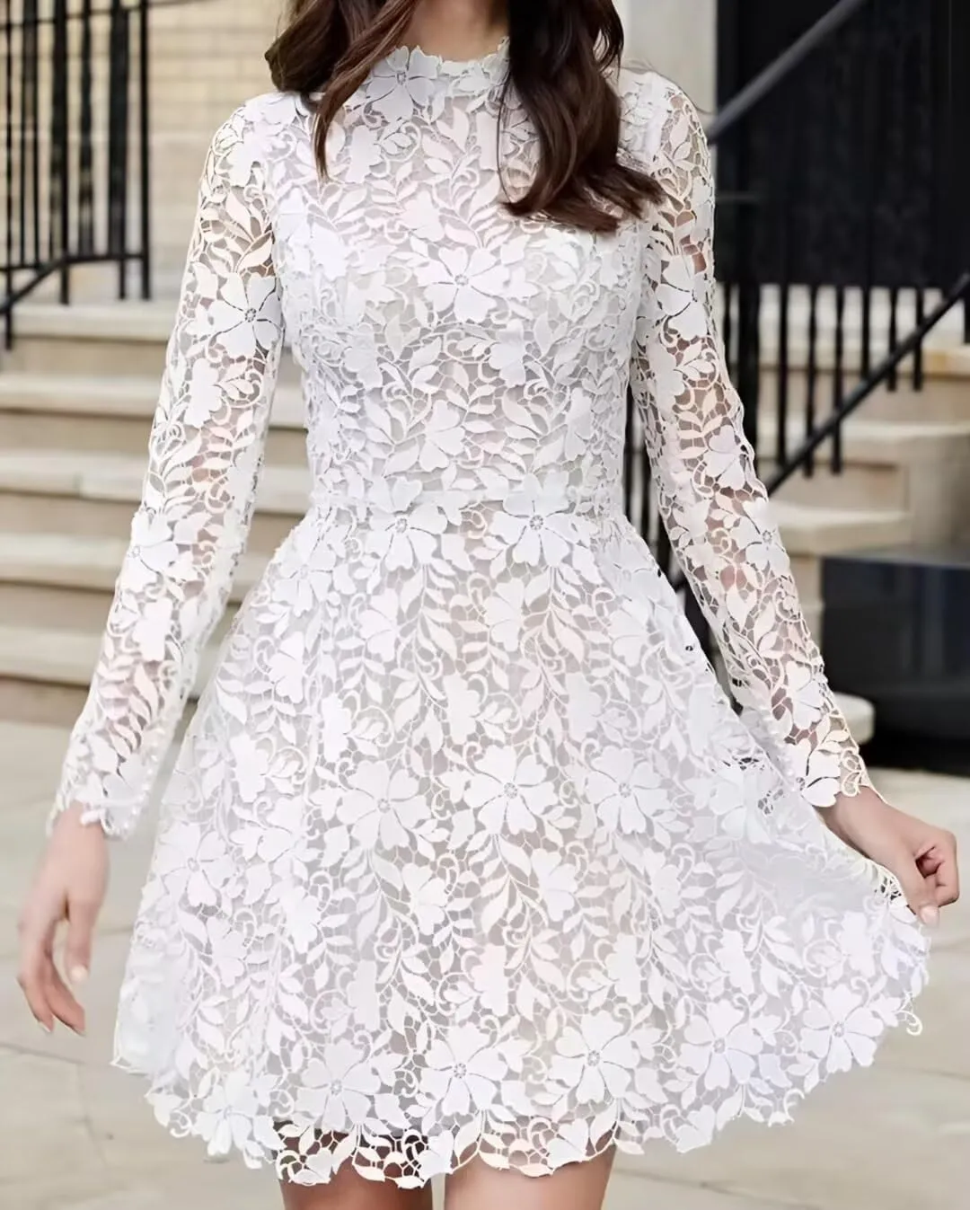 SHANDUAO Lace Short Wedding Dresses for Bride Strapless Lace Bridal Evening Party Gown