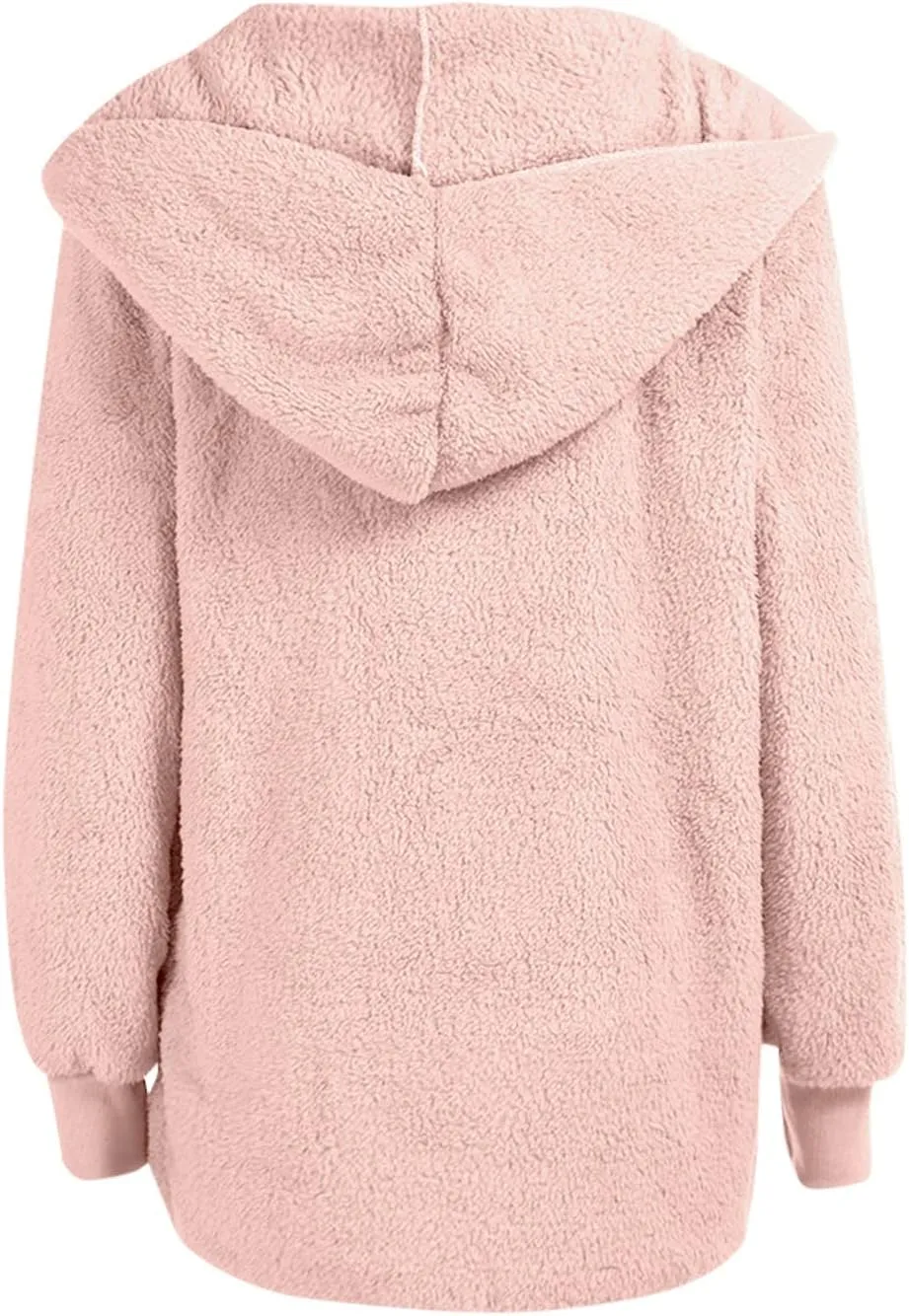 Sherpa Jacket Women Fuzzy Open Front Fleece Lined Jackets Soft Warm Hooded Cardigan Fleece Sweater Winter Coat