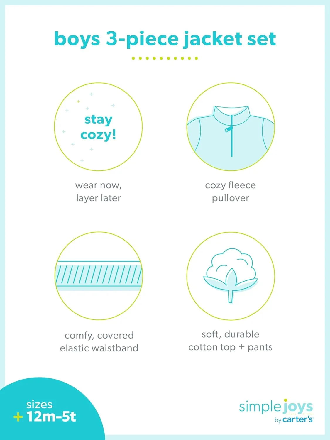 Simple Joys by Carter's baby-boys 3-piece Playwear Set