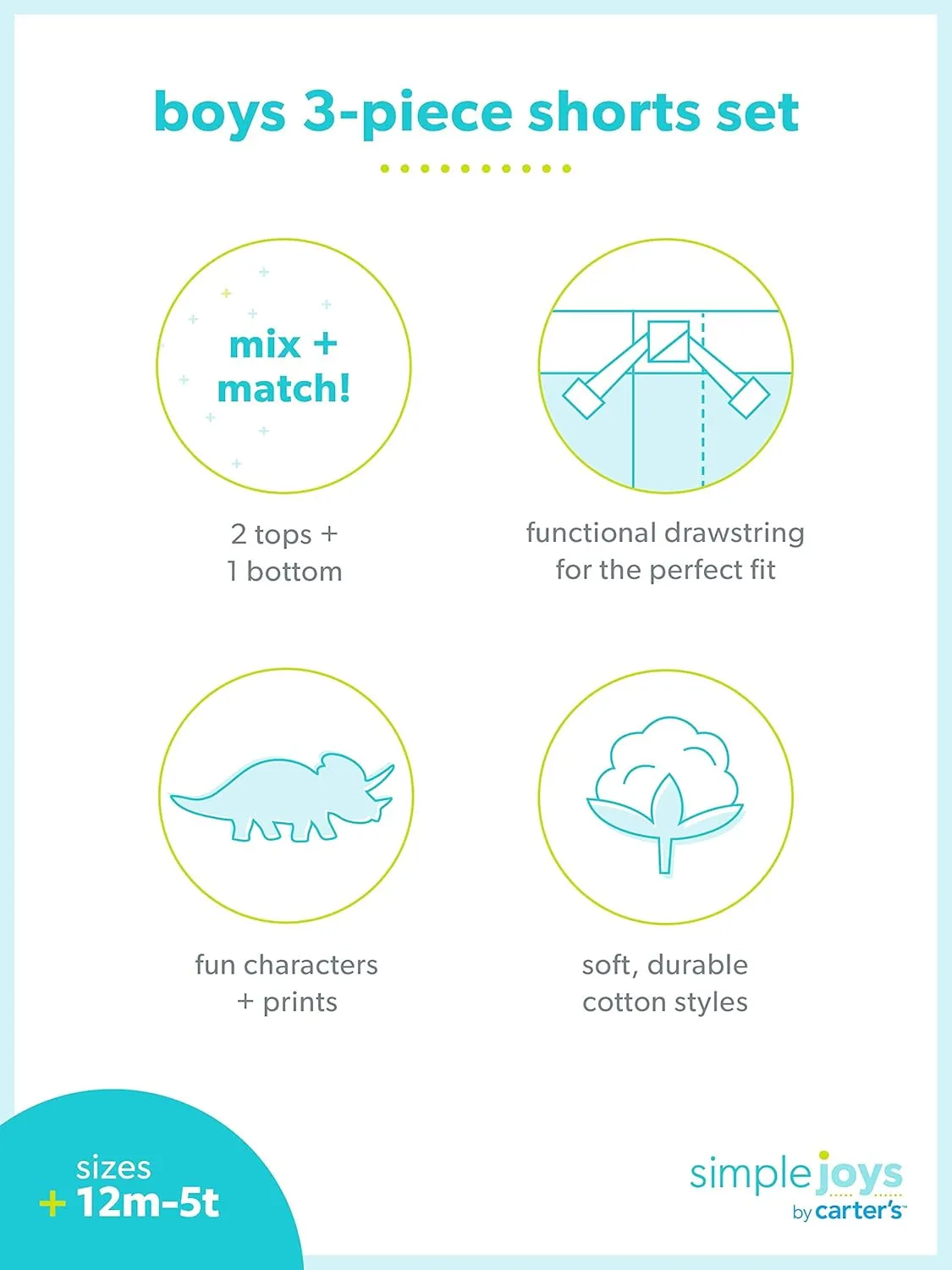 Simple Joys by Carter's baby-boys 3-piece Playwear Set