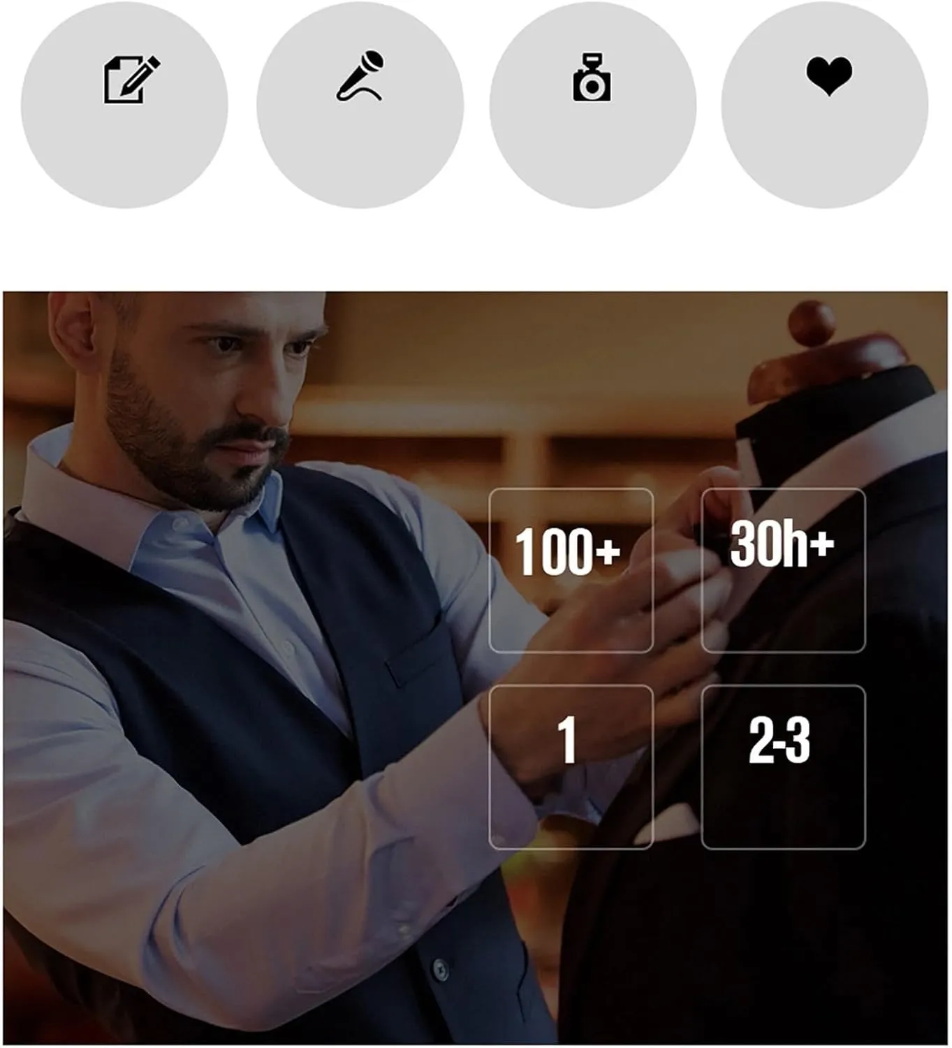 SINHE Men’s 2-Piece/3-Piece Suit Blazer Dress, Slim Fit Suit One Button Business Wedding Party Jacket Vest & Pant