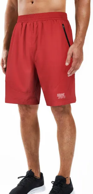 Souke Sports Men's 2 in 1 Workout Running Shorts 7" Quick Dry Gym Athletic Shorts Liner Zipper Pockets