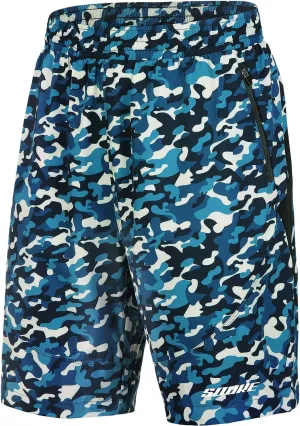 Souke Sports Men's 2 in 1 Workout Running Shorts 7" Quick Dry Gym Athletic Shorts Liner Zipper Pockets