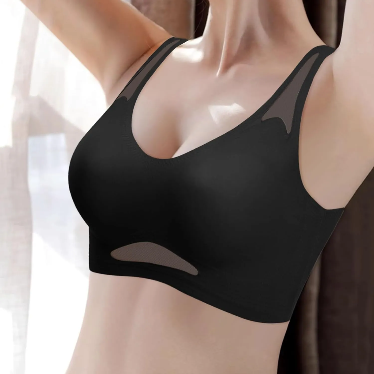 Sports Bra for Women Padded Cotton Workout Gym Yoga Bras No Underwire Stretch High Impact Bra Bralette