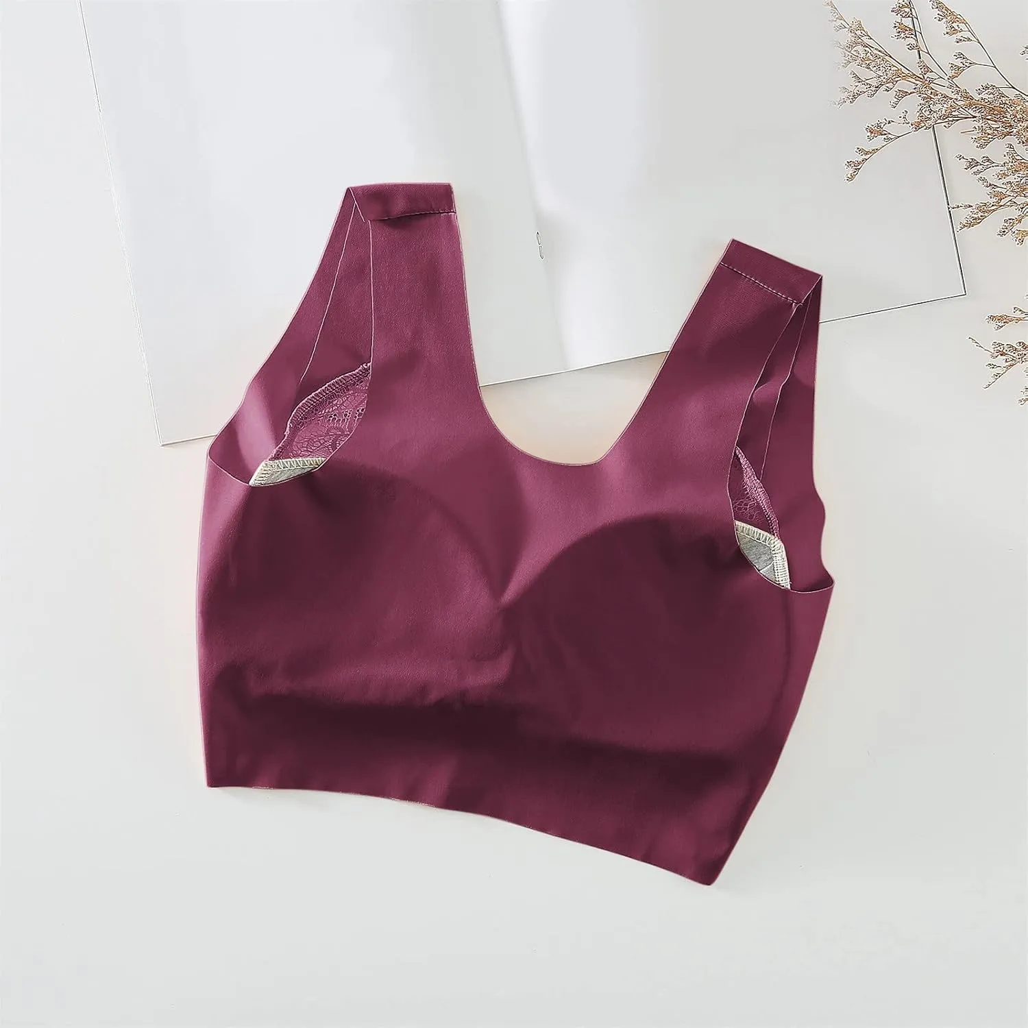 Sports Bras for Women No Underwire Seamless Full Coverage Padded Workout Gym Yoga Bras