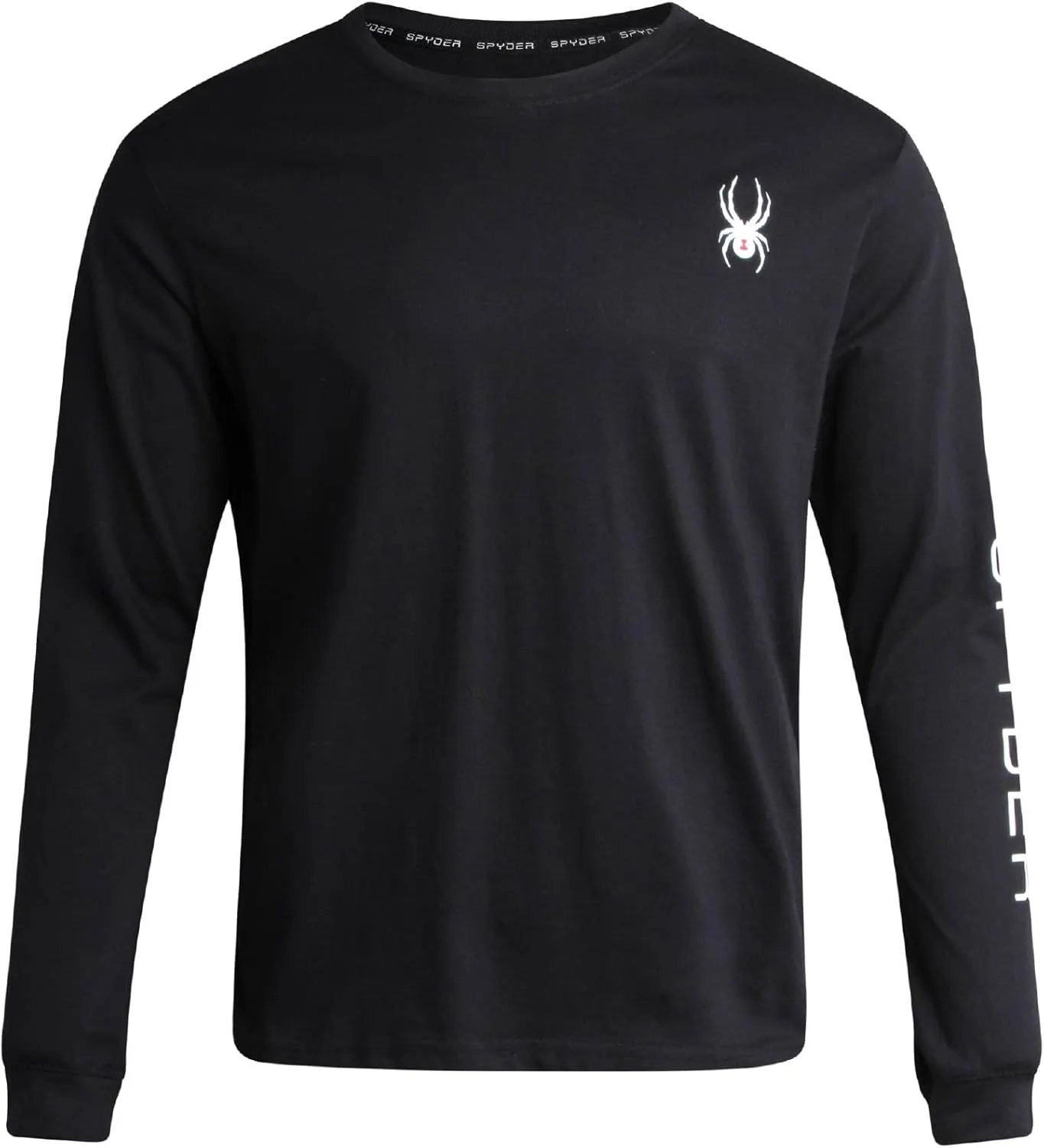 Spyder Men's Long Sleeve Tee Shirts - Mountain Top Printed Crewneck Graphic Tee - Casual Long Sleeve Shirts for Men (S-XXL)