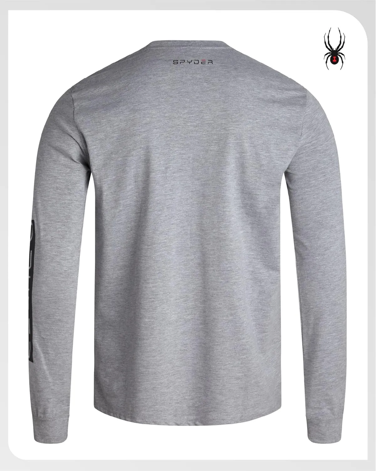 Spyder Men's Long Sleeve Tee Shirts - Mountain Top Printed Crewneck Graphic Tee - Casual Long Sleeve Shirts for Men (S-XXL)