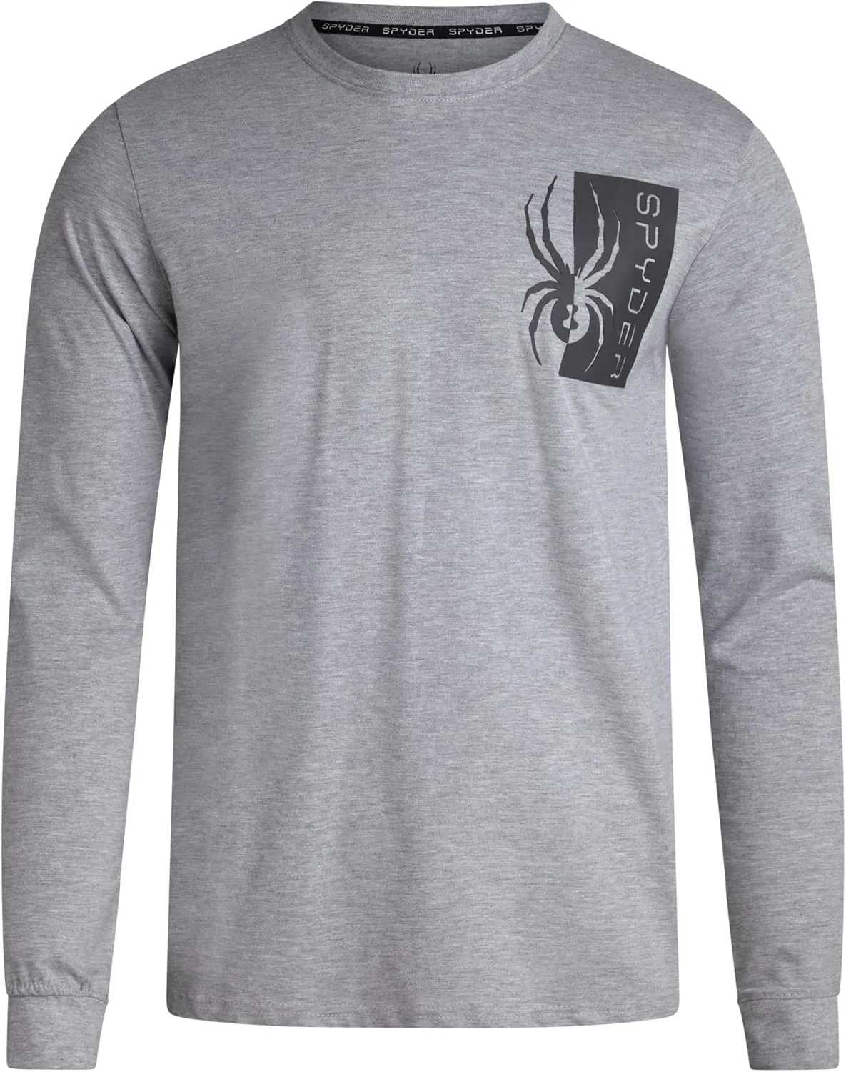 Spyder Men's Long Sleeve Tee Shirts - Mountain Top Printed Crewneck Graphic Tee - Casual Long Sleeve Shirts for Men (S-XXL)
