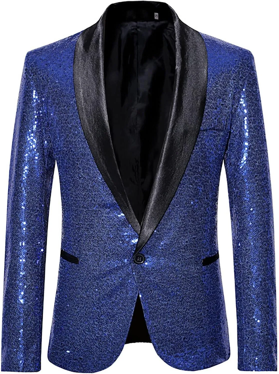 Suit for Men Tuxedo Coat Fashion Sequin Shawl Lapel Blazer Coat Show Dress Coat Dinner Party Wedding Swallowtail