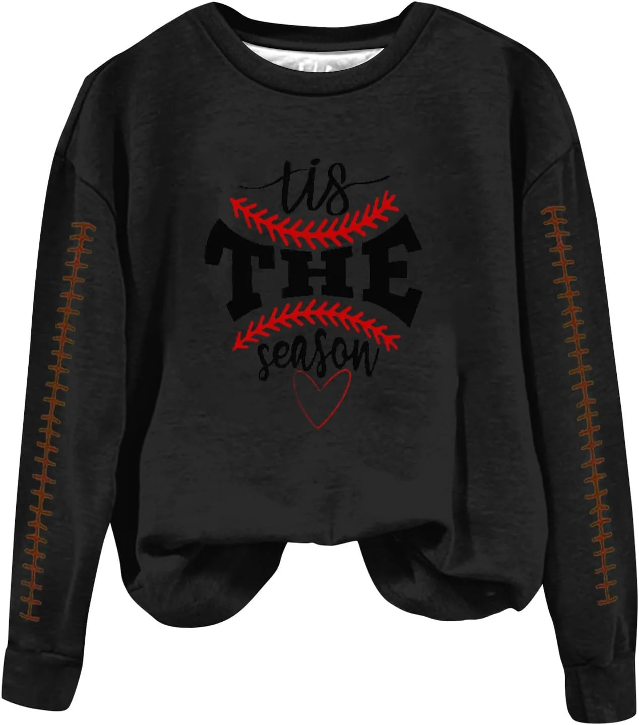 Sweatshirt For Women Fashion Basball Pullover Tops Crewneck Sweat Shirt Fall Winter Long Sleeve Casual Y2K Sweater Shirt