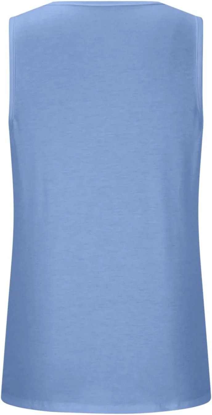 Tank Tops for Women 2025 Plus Size Summer Tops Trendy Sleeveless Scoop Neck Pleated Casual Loose Fit T Shirts