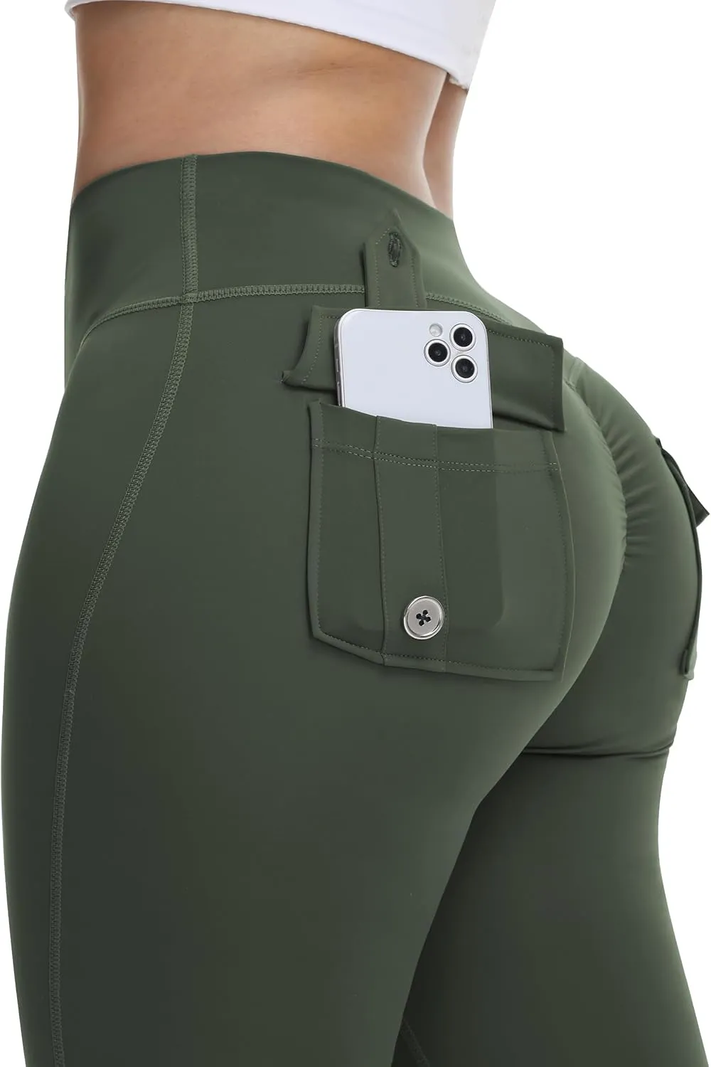Tapata Womens Flare Leggings 28/30/32/34 Inseam Petite Tall Long Scrunch Butt Lift Gym Workout Yoga Pants with Pockets