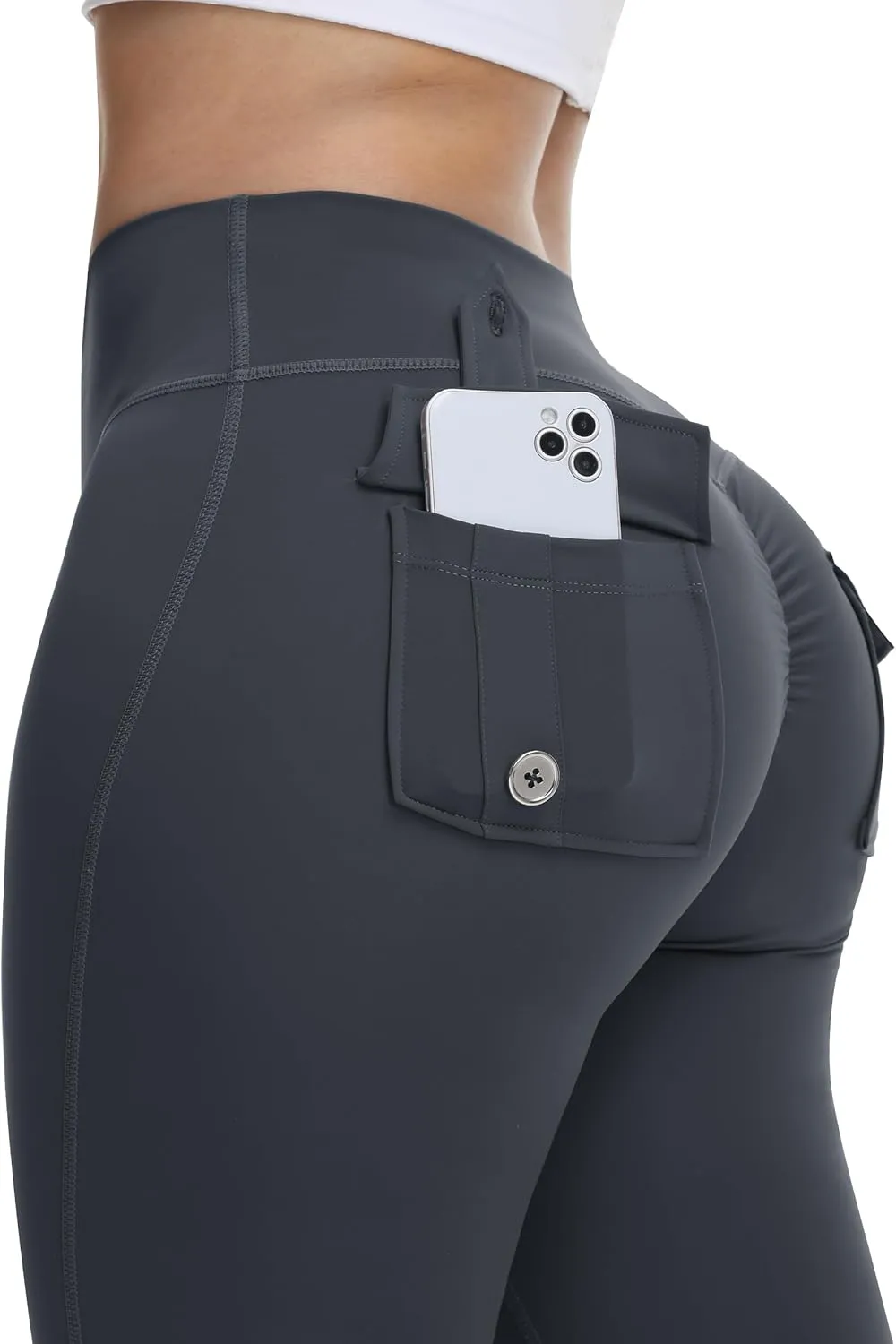 Tapata Womens Flare Leggings 28/30/32/34 Inseam Petite Tall Long Scrunch Butt Lift Gym Workout Yoga Pants with Pockets