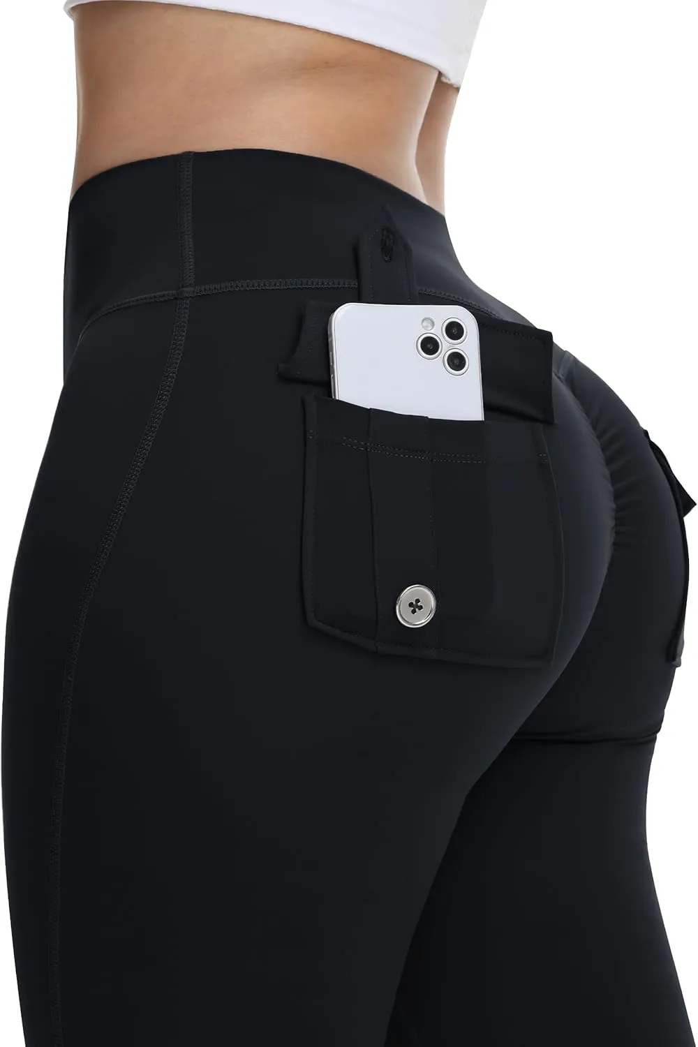 Tapata Womens Flare Leggings 28/30/32/34 Inseam Petite Tall Long Scrunch Butt Lift Gym Workout Yoga Pants with Pockets