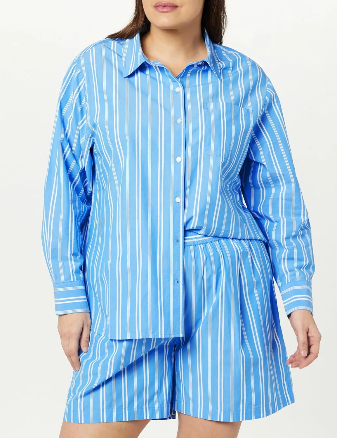 The Drop Women's Kendra Loose Fit Long Shirt