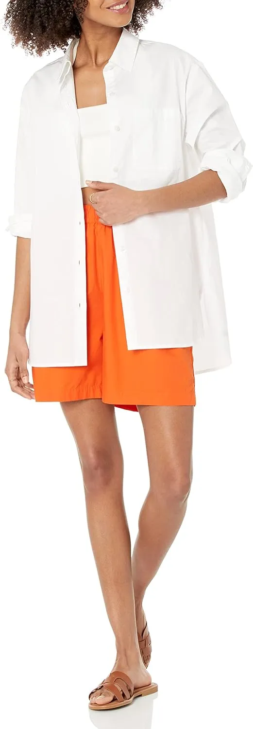 The Drop Women's Kendra Loose Fit Long Shirt