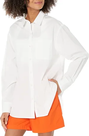 The Drop Women's Kendra Loose Fit Long Shirt
