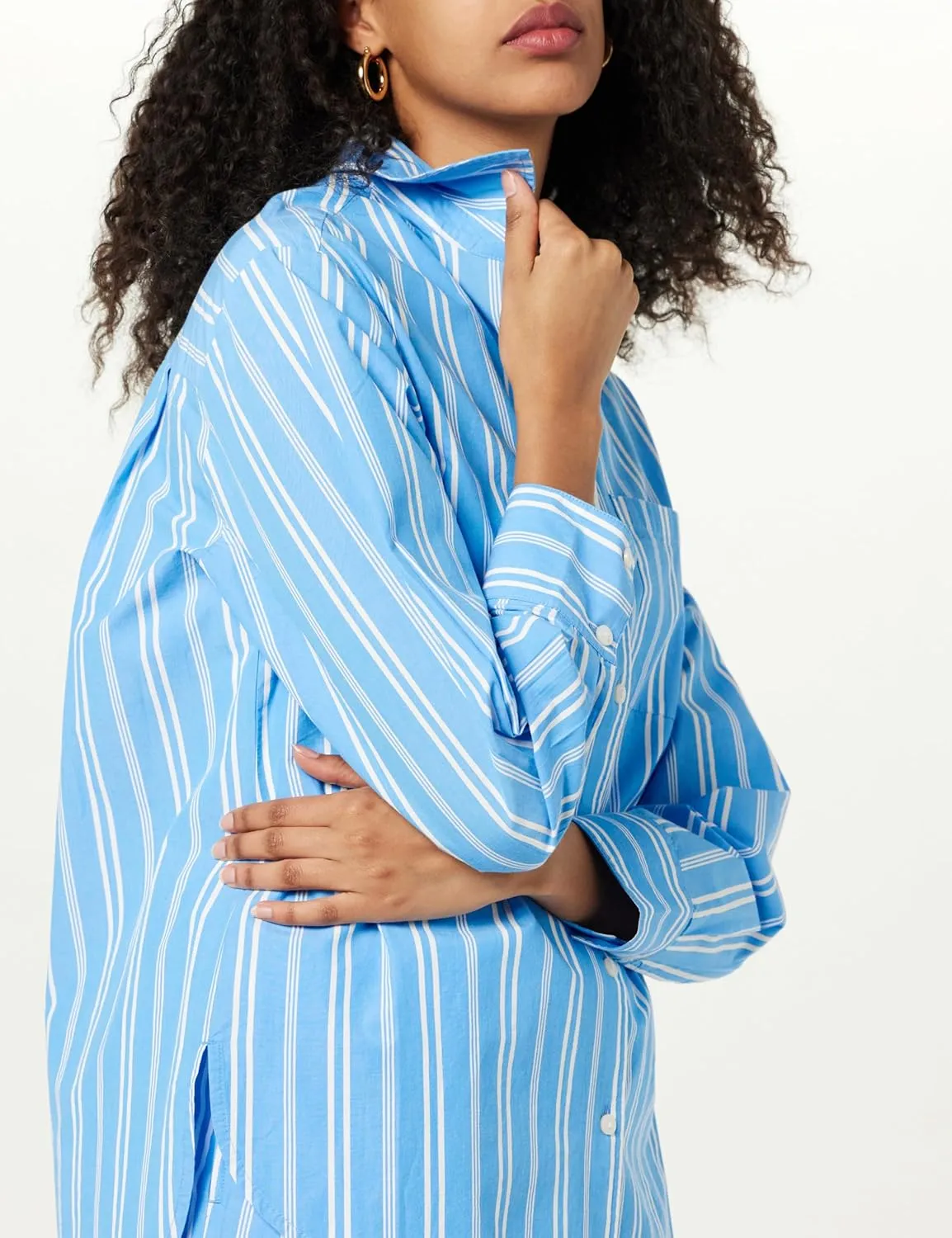 The Drop Women's Kendra Loose Fit Long Shirt