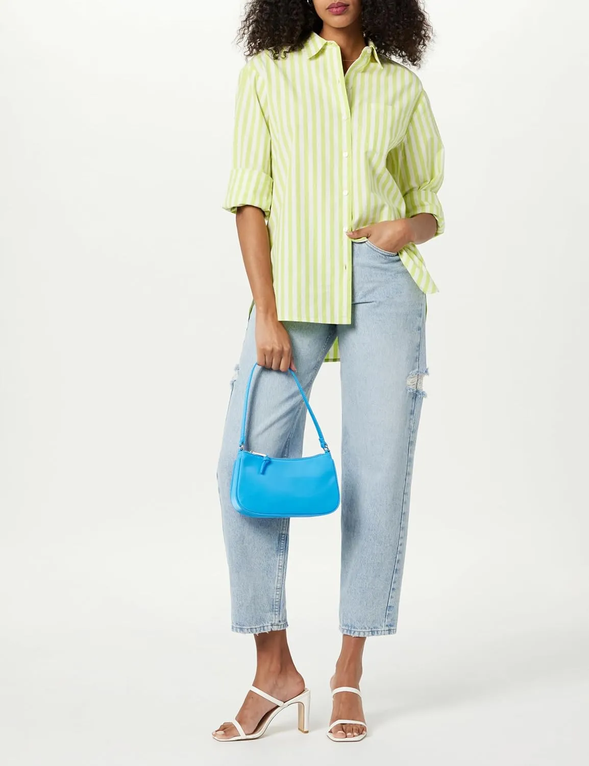 The Drop Women's Kendra Loose Fit Long Shirt