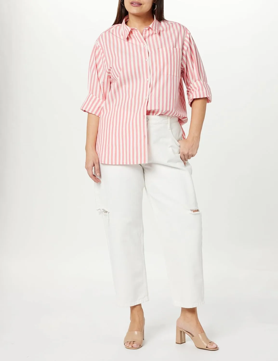 The Drop Women's Kendra Loose Fit Long Shirt
