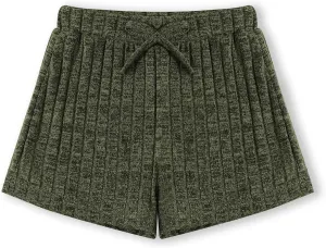 Toddler Girls Shorts Soft Ribbed Knit with Bow Baby Girls Casual Playing Summer Shorts for Little Kid 18 Month-6T