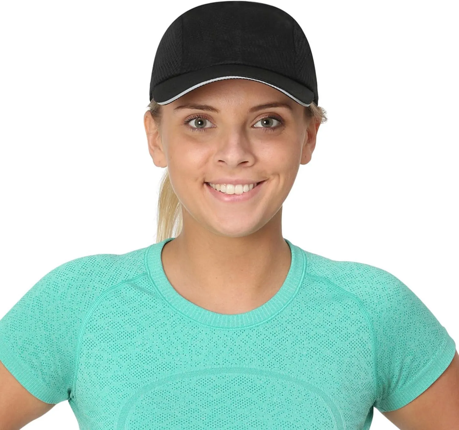 TrailHeads Women's Race Day Performance Running Cap, Lightweight & Quick Drying Mesh Sports Hat with Reflective Trim