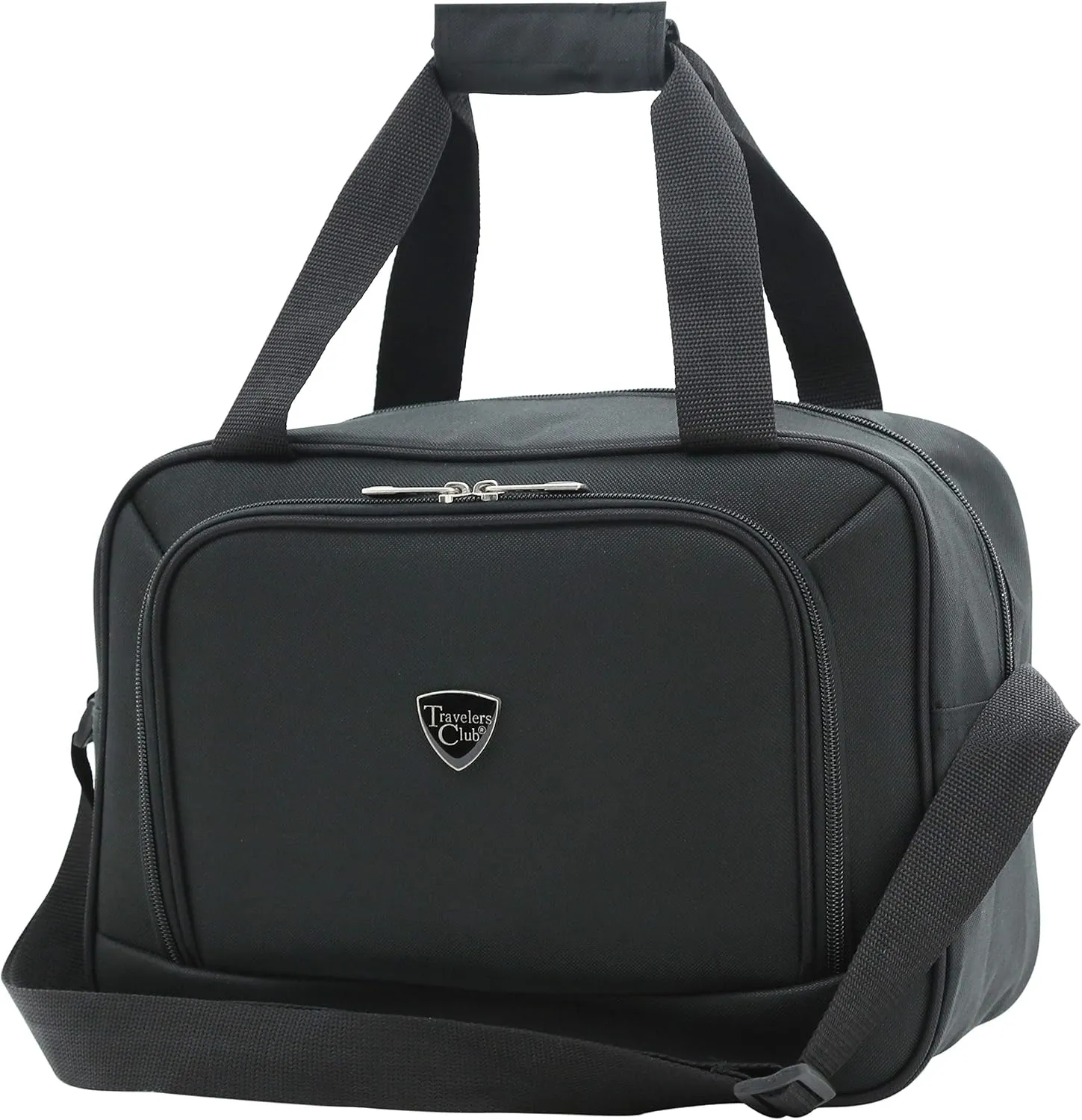 Travelers Club Chicago Hardside Expandable Spinner Luggage, Black, 3 Piece Set