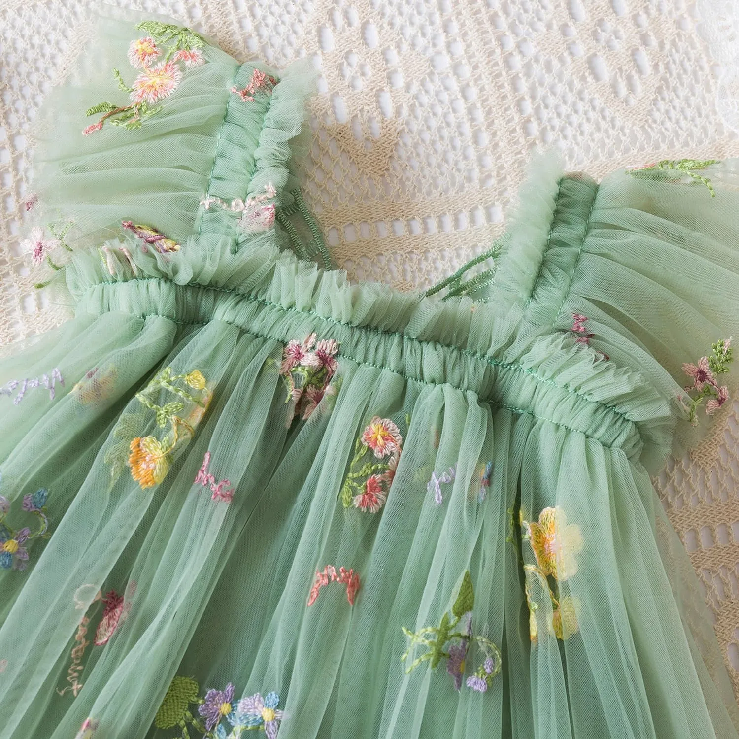 TTYAOVO Toddler Baby Dress Birthday Party Tulle Girl Dresses