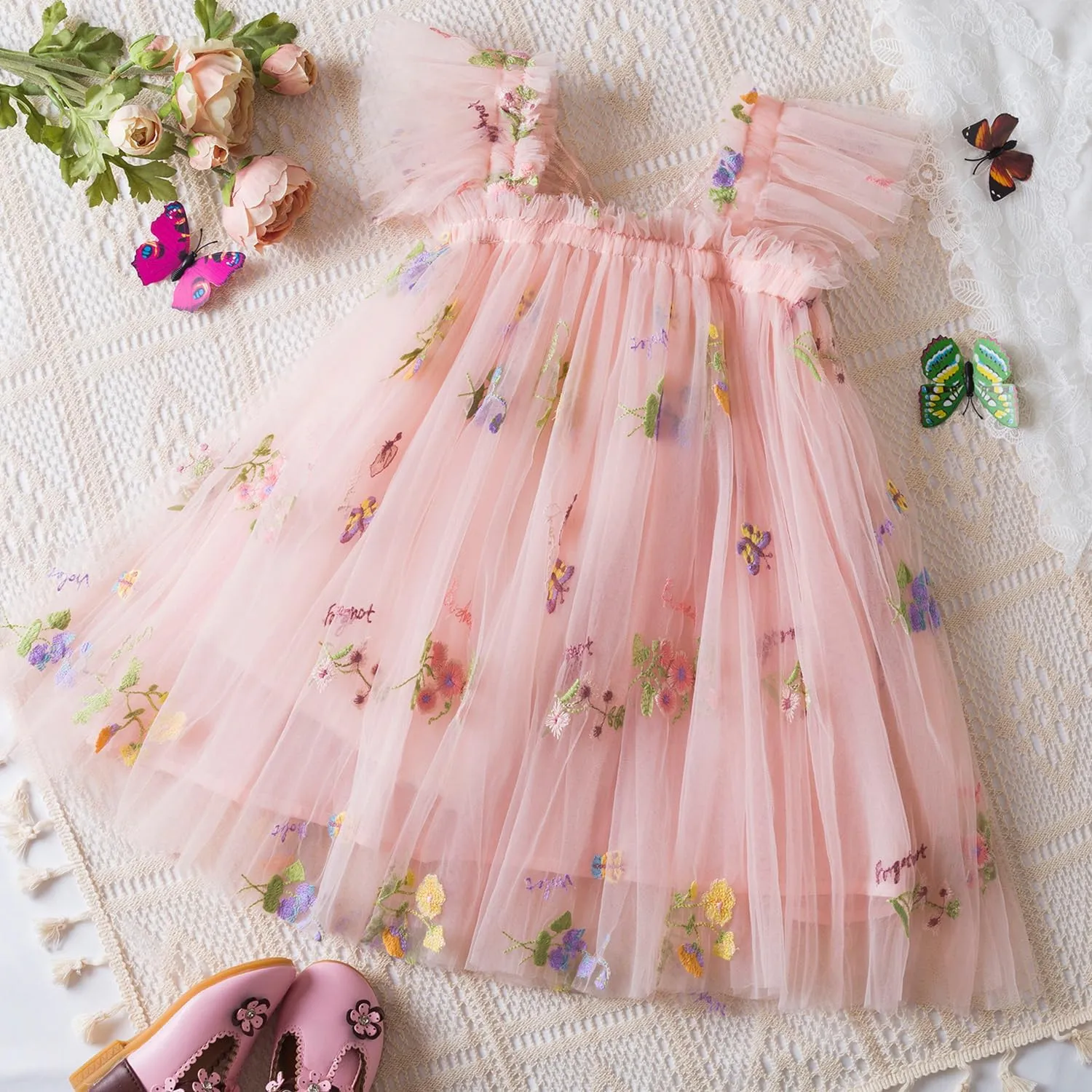 TTYAOVO Toddler Baby Dress Birthday Party Tulle Girl Dresses