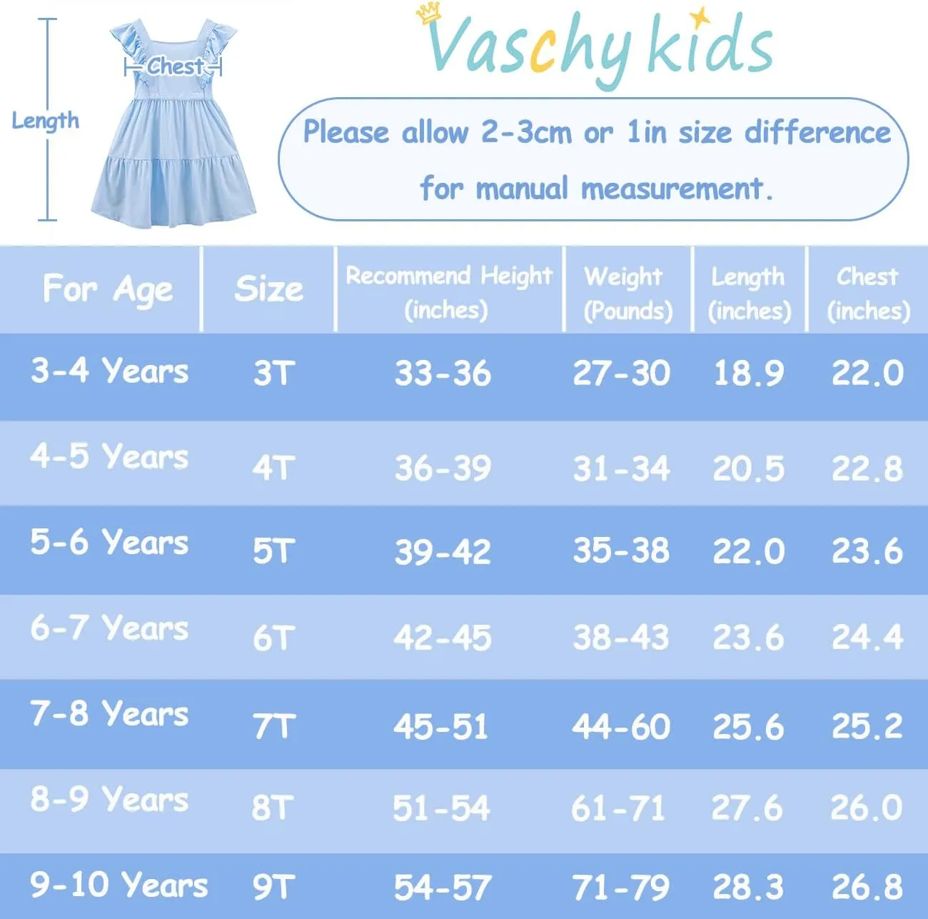 VASCHY Girls' Ruffle Dress Cut Open Back and Bow Detail for Special Occasions Swing Twirly Summer Dress Cotton