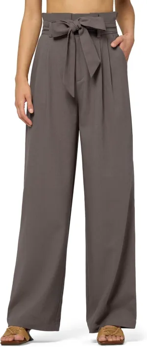 Willit Women Linen Pants Casual Wide Leg Dress Pants High Waisted Paperbag Work Slacks Tie Knot Trousers Pockets 28"/30"/ 32"