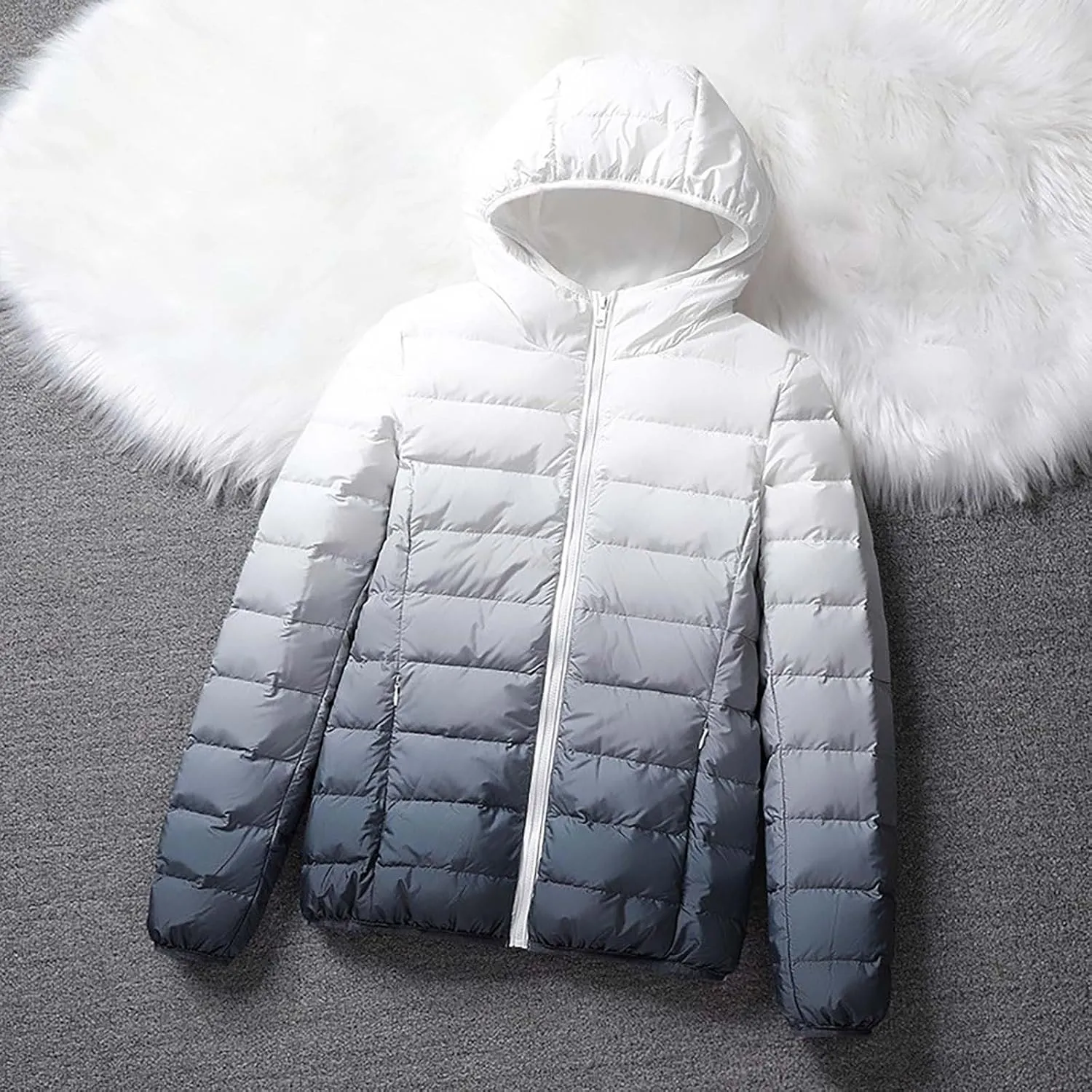 Winter Coats For Women 2023 Trendy Casual Open Front Padded Puffy Down Jacket Comfy Insulated Quilted Puffer With Pockets