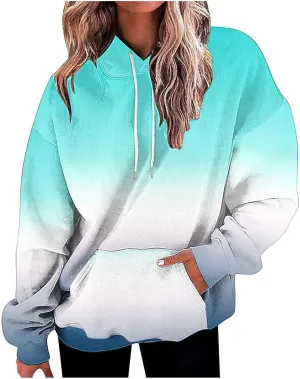 Women 2024 Oversized Sweatshirts Neno Print Drawstring Cute Hoodies Pullover Tops Fall Winter Trendy Clothes
