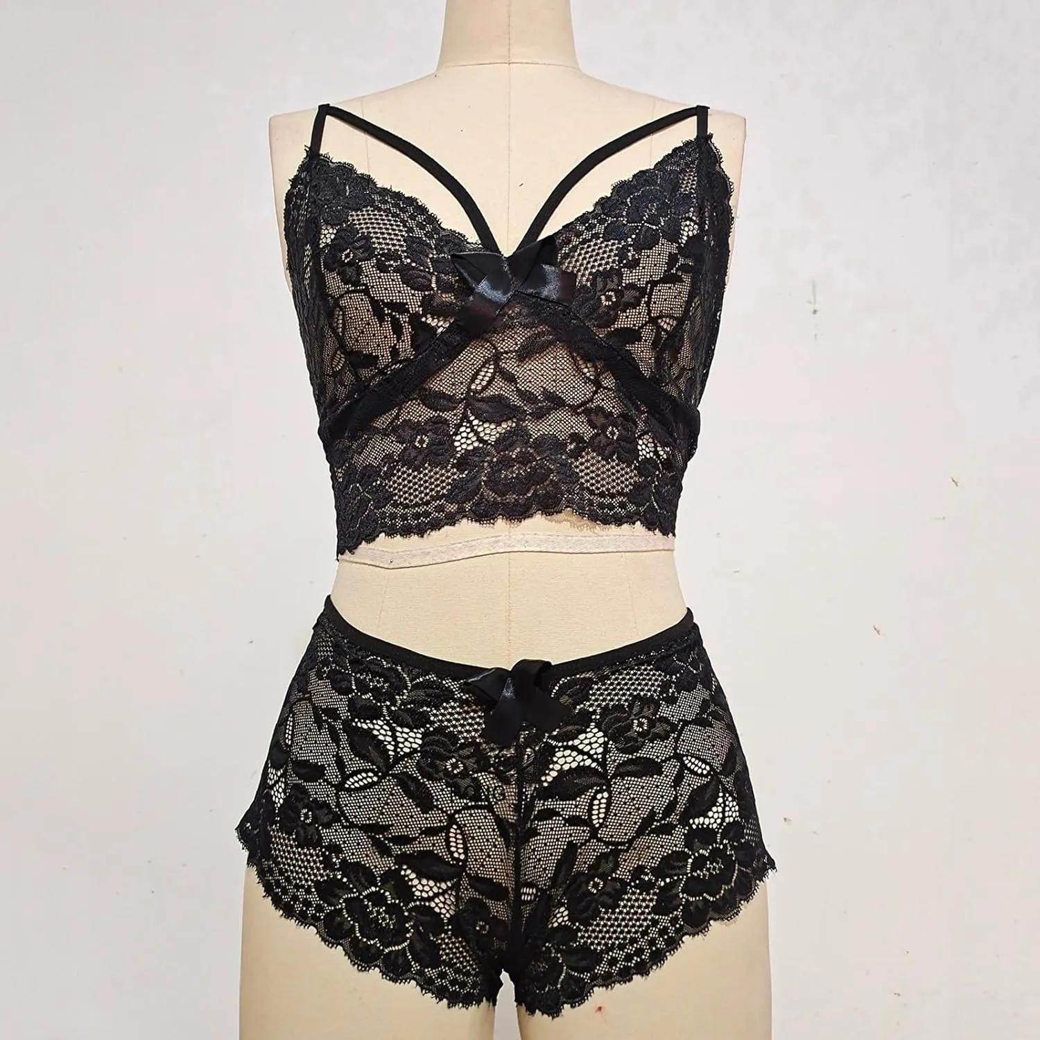 Women Bra Underwear Set 2024 Plus Size Lingerie Corset Lace Floral Bralette Bra Two Piece Underwear Top Bra