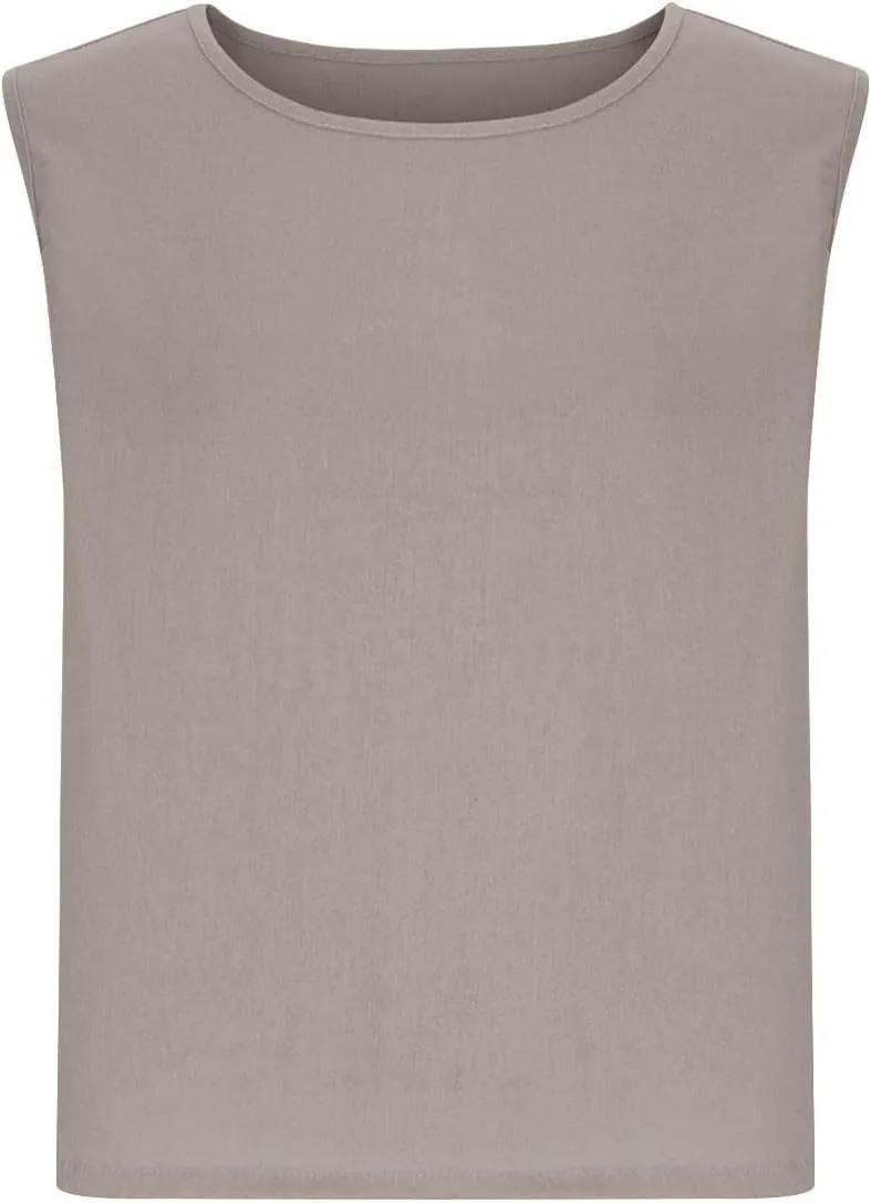 Women Cotton Linen Tank Tops Crew Neck Solid Sleeveless Shirt Loose Vest 2025 Casual Beach Tees Spring Summer Clothes